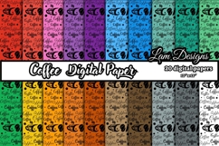 coffee digital papers, Coffee pattern, Coffee background Product Image 1