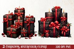 Gothic Christmas Clipart Sublimation, Gothic Christmas Product Image 1