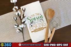 Tis the season for baking cookies SVG, Christmas SVG Product Image 2