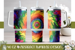 Tie Dye Tumbler Template, Swirl 40 Oz Tumbler Design Product Image 1