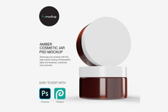 Amber Glass Jars - PSD Mockup Product Image 1