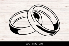 Minimalist Wedding Rings SVG Product Image 1