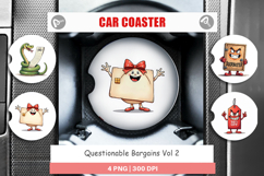 Questionable Bargains Car Coaster Product Image 1