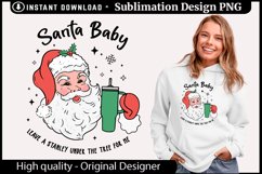Retro Santa Christmas PNG Sublimation Design Gift Product Image 1