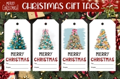 Boho Christmas Tree Gift Tags, Christmas Tags Printable Product Image 1