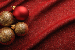 &quot;Red &amp; Gold Christmas Ornaments Glitter Background Texture&quot; Product Image 1