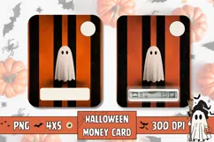 Halloween Ghost Money Card, Halloween Money Card Template Product Image 1
