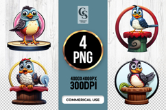 Cute Cartoon Bird Clipart Sublimation PNG Product Image 1