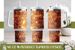 Gold Tumbler Design, Gold Glitter 40 Oz Tumbler Wrap Product Image 1