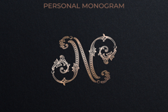 N Monogram Logo, Elegant Initial Monogram Product Image 1