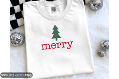 Merry SVG | Christmas Tree SVG | Holiday SVG PNG Product Image 1