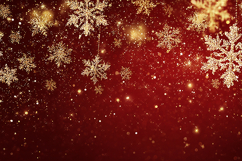 A festive holiday background with gold snowflakes Product Image 1