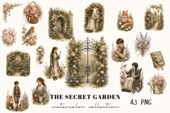 The Secret Garden Watercolor Clipart Product Image 1
