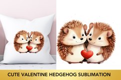 Cute Valentine hedgehog sublimation, hedgehog sublimation Product Image 1