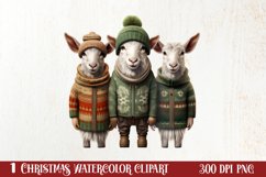 Christmas Family Animals Clipart, Christmas Family Product Image 1