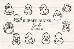 Rubber Duck SVG Bundle Cute Bath Duck Clipart Set 12 Files Product Image 1