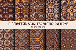 10 seamless geometric vector patterns Product Image 1