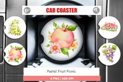 Car Coaster Fruit Picnic Product Image 1