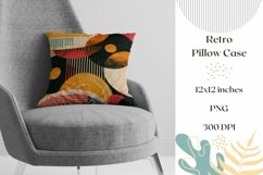 Retro Pillow Case Design, Circles Pillowcase Sublimation Product Image 1