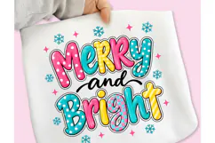 Merry and Bright PNG, Christmas Bow PNG, Funny Christmas PNG Product Image 2