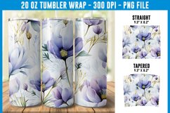 Crocuses Flower Tumbler Wrap | Flower Tumbler Sublimation Product Image 1