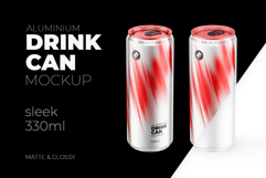 Sleek 330ml Aluminium Can Mockup Product Image 1
