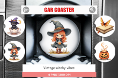 Car Coaster Vintage Witchy Vibes Product Image 1