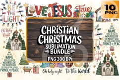 Christian Christmas Sublimation Bundle PNG 300 DPI Product Image 1