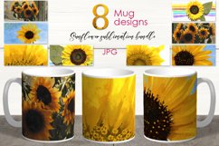 Sunflower Sublimation Mug design bundle, summer design, JPG Product Image 1