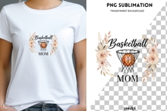 Basketball Mom PNG | Floral Sports Design | Boho Basketball Product Image 1