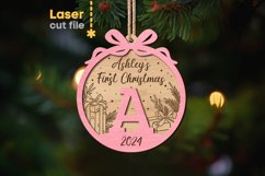 First Christmas Ornament SVG laser cut file for Glowforge Product Image 1