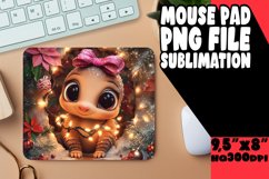 Vibrant Mouse Pad Sublimation Design, Christmas Animals Product Image 1