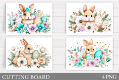 Easter Bunny Cutting Board. Easter Cutting Board Sublimation Product Image 1