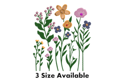 Wild Garden Floral Embroidery Design Product Image 1