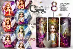 Christian Faith | Angels Skinny tumbler Sublimation designs Product Image 1