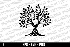 Olive tree silhouette icon. Design element for logo, label, Product Image 1
