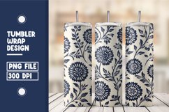 Flower Pattern Tumbler Warp Design Product Image 1