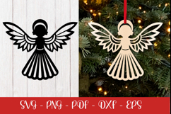 Christmas Angel laser SVG PNG| Christmas ornament Product Image 1