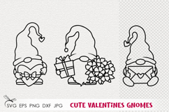 Cute Valentine's Gnomes svg Product Image 1