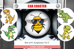 Car Coaster Cool Bee Product Image 1