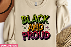 BLACK AND PROUD PNG, Black History Month sublimation Product Image 2