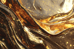 A luxurious abstract artwork featuring gold and brown Product Image 1