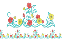 Embroidery borders motifs and flowers Product Image 1