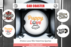 Atomic Love Valentine Car Coaster Product Image 1