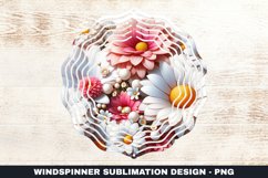 Flowers Wind Spinner Sublimation Design Product Image 1
