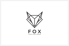 Diamond Fox Head Logo Design Vector Template Product Image 1