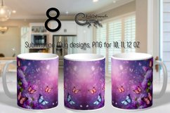 Lilac bush &amp; sakura| flowers Sublimation Mug design bundle Product Image 1