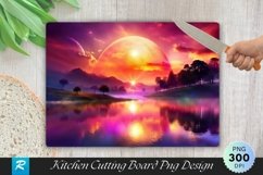 Sunset Cutting Board Sublimation Design Product Image 1