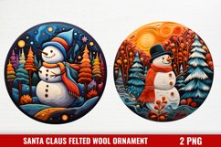 Santa Claus Felted Wool Ornament Product Image 1