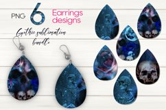 Gothic skull design | Sublimation Teardrop Earring bundle Product Image 1